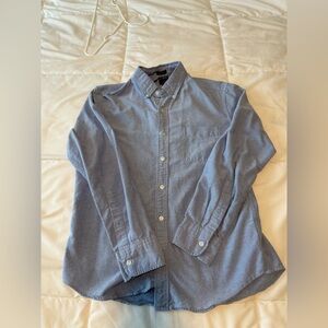 J Crew medium slim fit stretch Oxford Men's Blue Button-Down Shirt